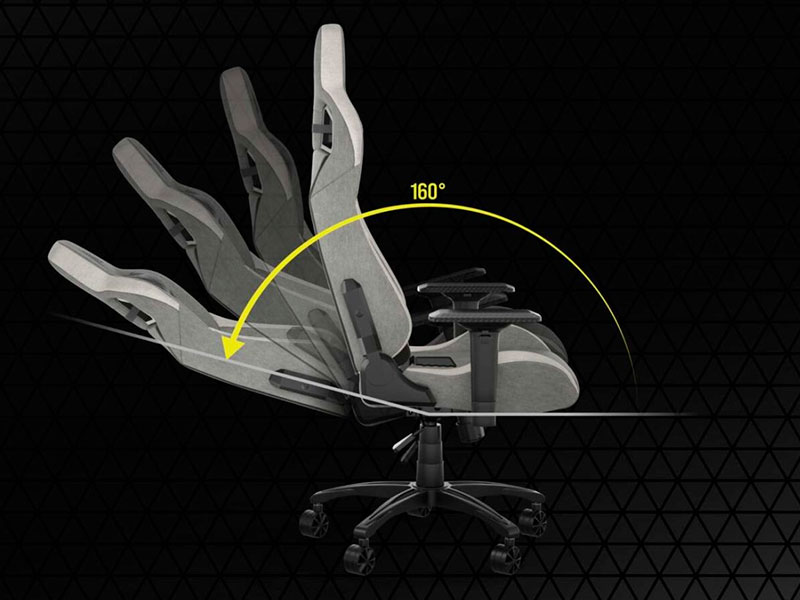 SILLA CORSAIR GAMINGT3 RUSH FABRIC CHAIR GRAY/ WHITE CF-9010058-WW