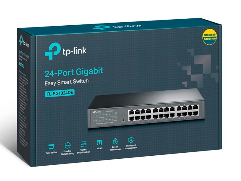 SWITCH TP-LINK 24PORT GIGABIT Easy Smart 10/100/1000 TL-SG1024DE METALICO