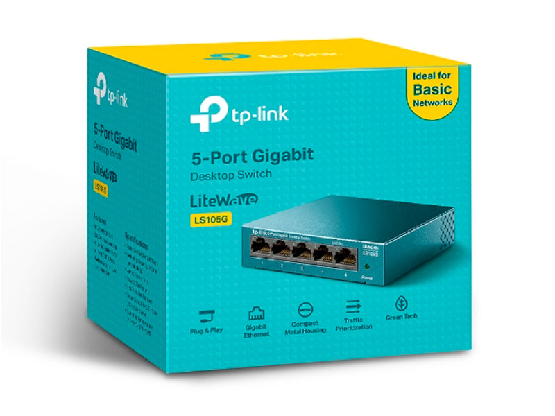 SWITCH TP-LINK 5PORT 10/100/1000 Mbps TL-LS105G