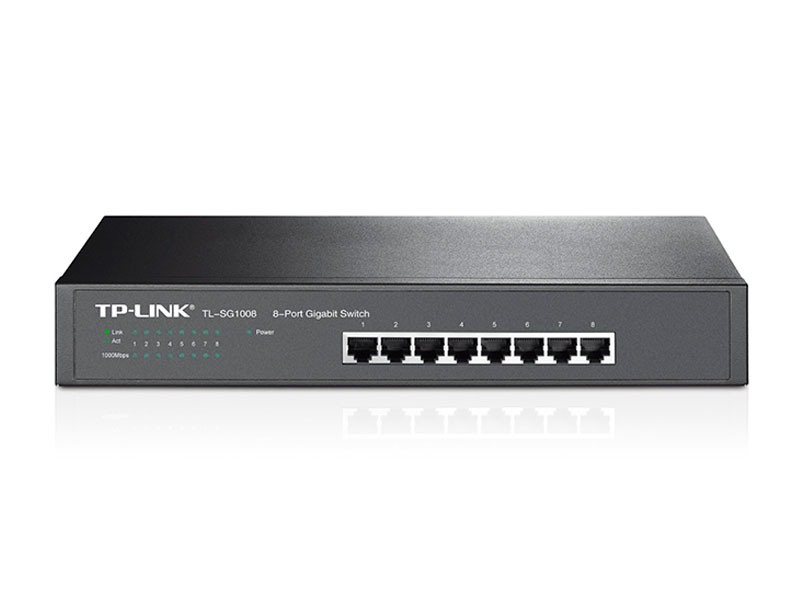 SWITCH TP-LINK 8PORT 10/100/1000 GIBABIT TL-SG1008 RACKEABLE