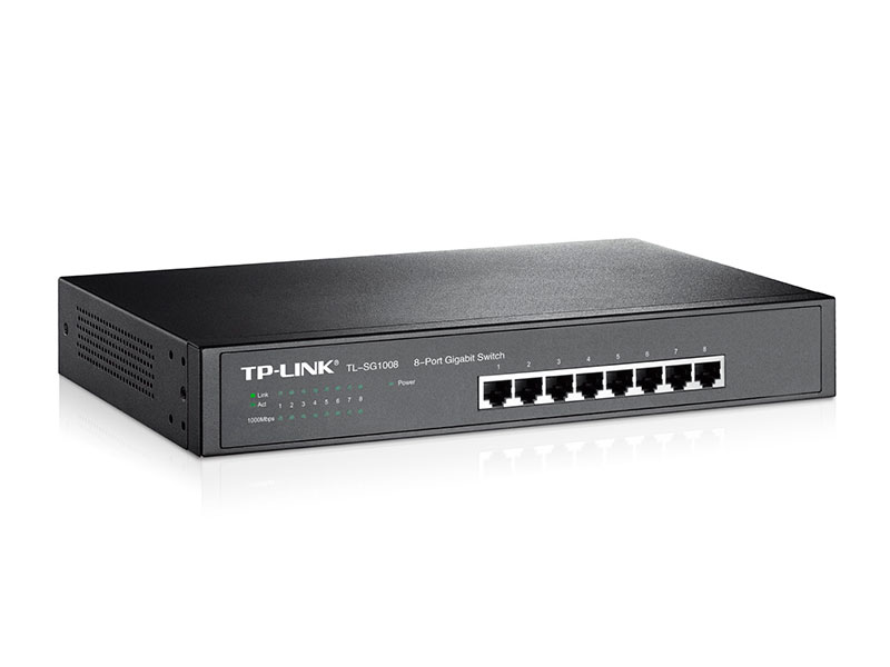 SWITCH TP-LINK 8PORT 10/100/1000 GIBABIT TL-SG1008 RACKEABLE