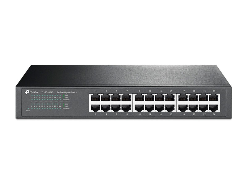 SWITCH TP-LINK GIGABIT DE 24 PTOS TL-SG1024D DESTOP METÁLICO 