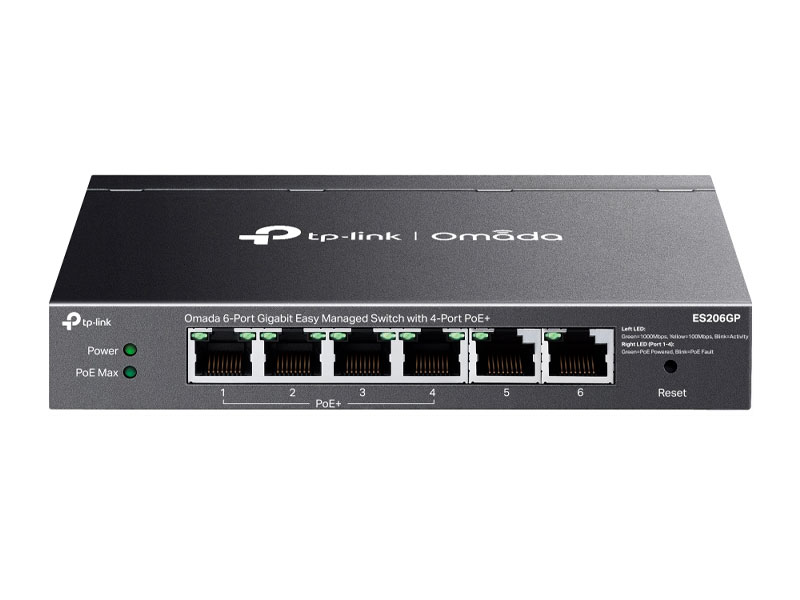 SWITCH TP-LINK OMADA AGILE ES206GP 6PORT GIGABITE EASY MANAGED 4PORT POE+