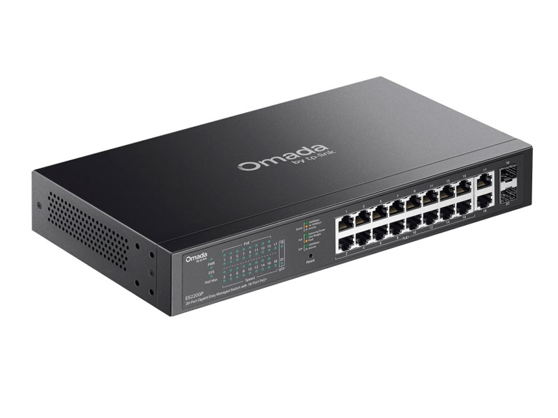 SWITCH TP-LINK OMADA AGILE ES220GP 20PORT GIGABITE 16PORT POE+