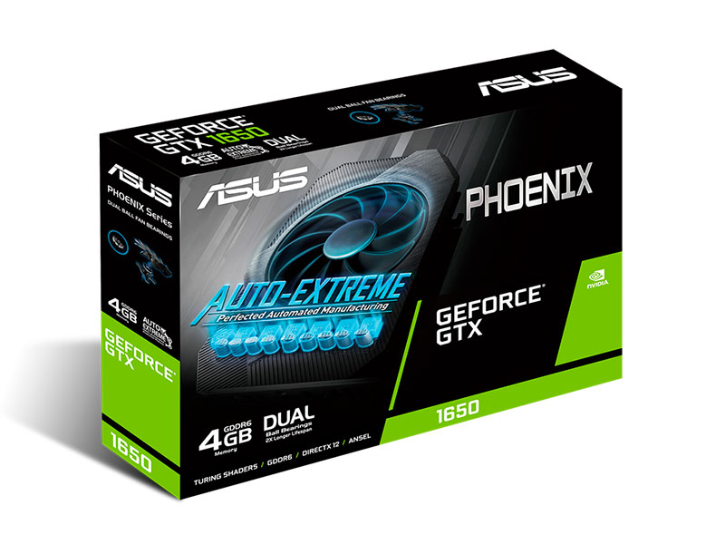 TARJETA DE VIDEO ASUS GTX1650 PHOENIX 4GB GDDR6 PH-GTX1650-4GD6