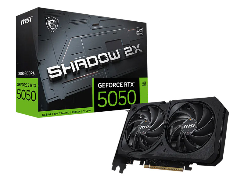 TARJETA DE VIDEO MSI GeForce RTX5050 8GB SHADOW 2X OC GDDR6 PCIe 5.0