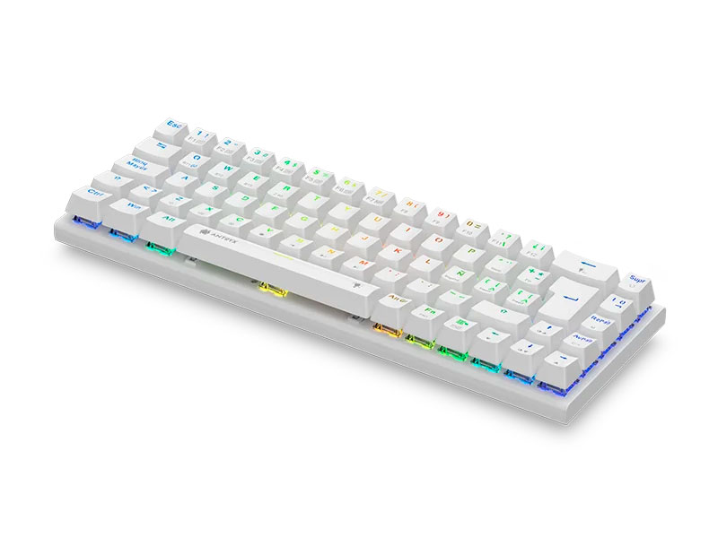 TECLADO ANTRYX MECANICO MK825  WIRELESS WHITE BLUE BT