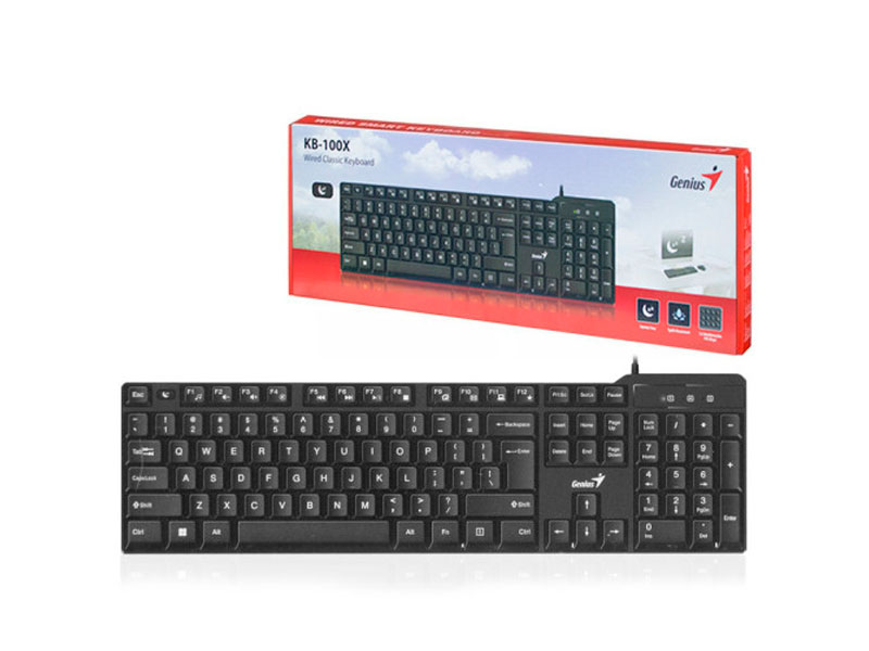 TECLADO GENIUS KB-100X USB BLACK 31310049401