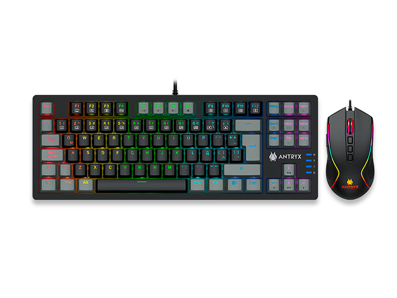 TECLADO Y MOUSE ANTRYX GAMING MECANICO GC-5500 BLUE AGC-5500KBL-XX