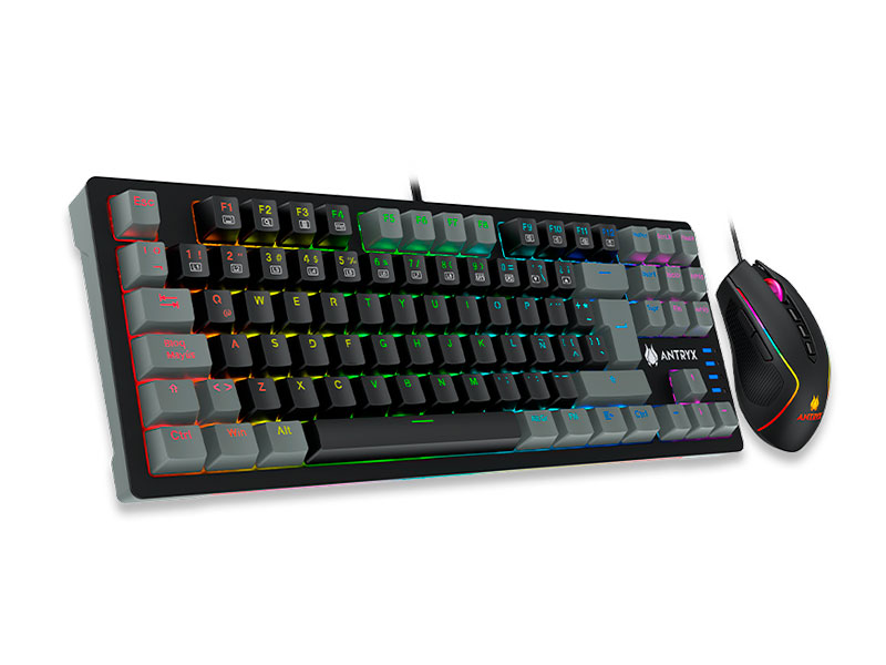 TECLADO Y MOUSE ANTRYX GAMING MECANICO GC-5500 BLUE AGC-5500KBL-XX