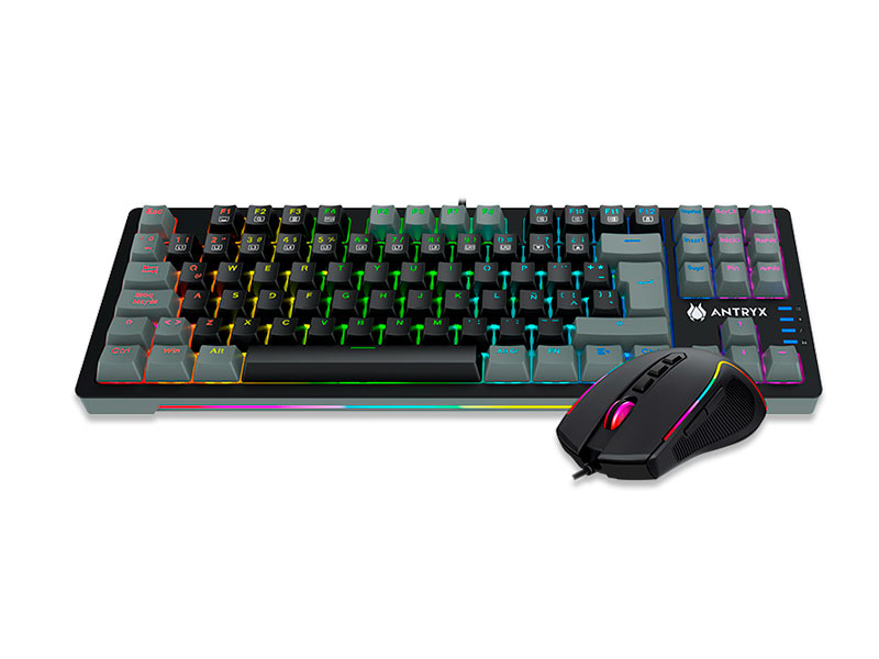 TECLADO Y MOUSE ANTRYX GAMING MECANICO GC-5500 BLUE AGC-5500KBL-XX