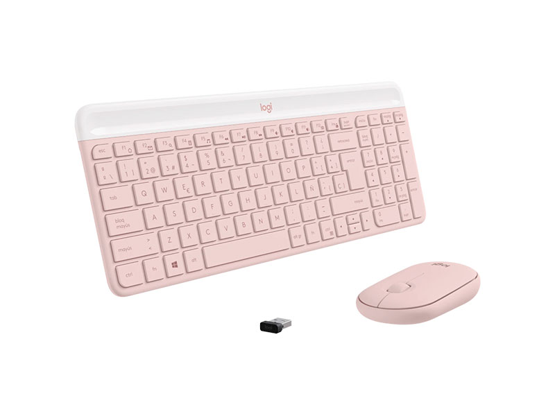 TECLADO Y MOUSE LOGITECH SLIM MK470 WIRELESS / PINK