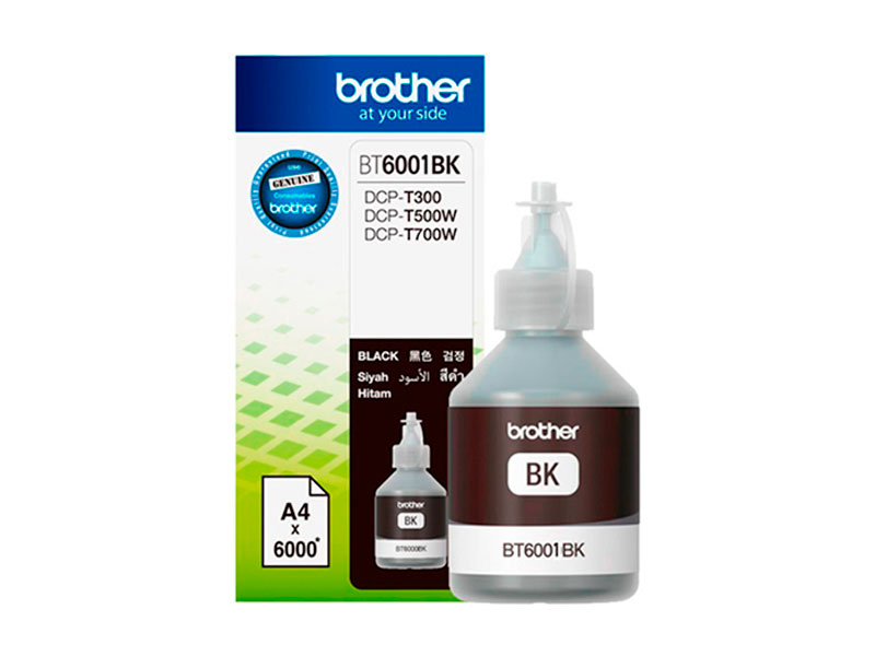 TINTA BROTHER BT6001BK P/DCP-T300/T500W/T700W/T800W BLACK
