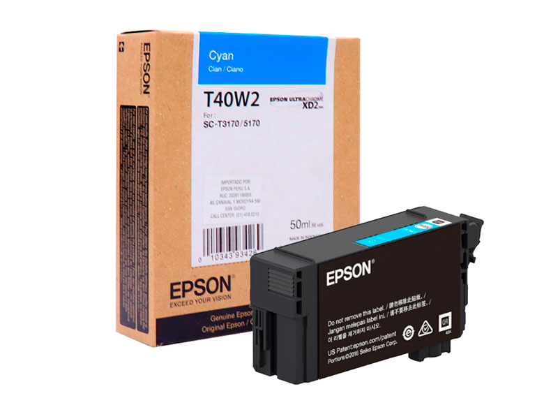 TINTA EPSON T40W220 CYAN ULTRACHROME XD2 P/ SC-T3170/ 5170 50ML