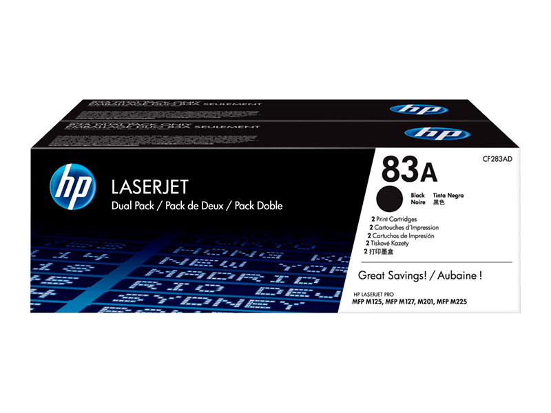 TONER HP CF283AD P/ L.J. MFP M127F BLACK PACK X2