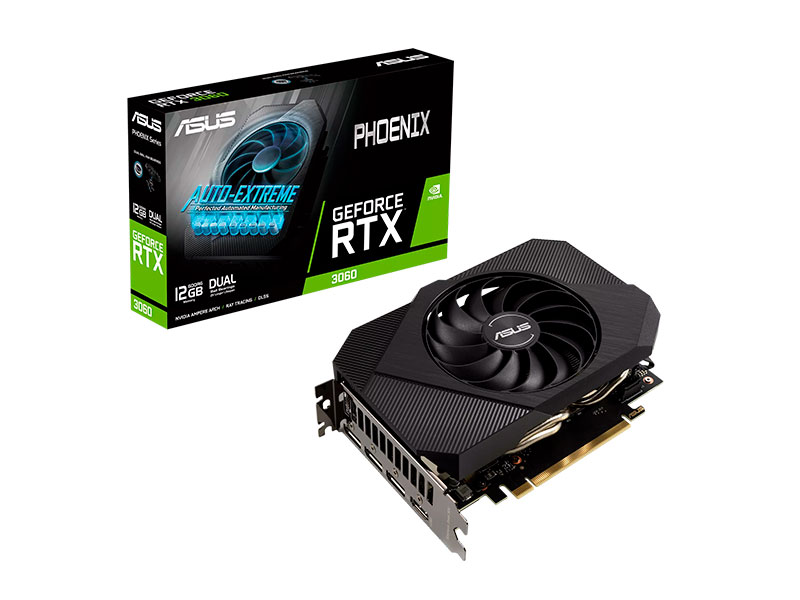 TARJETA DE VIDEO ASUS NVIDIA  DUAL PHOENIX  RTX3060 V2 12GB GDDR6 1COOLER