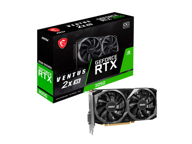 TARJETA DE VIDEO MSI GEFORCE RTX3050 8GB  VENTUS 2X XS OC EDITION GDDR6