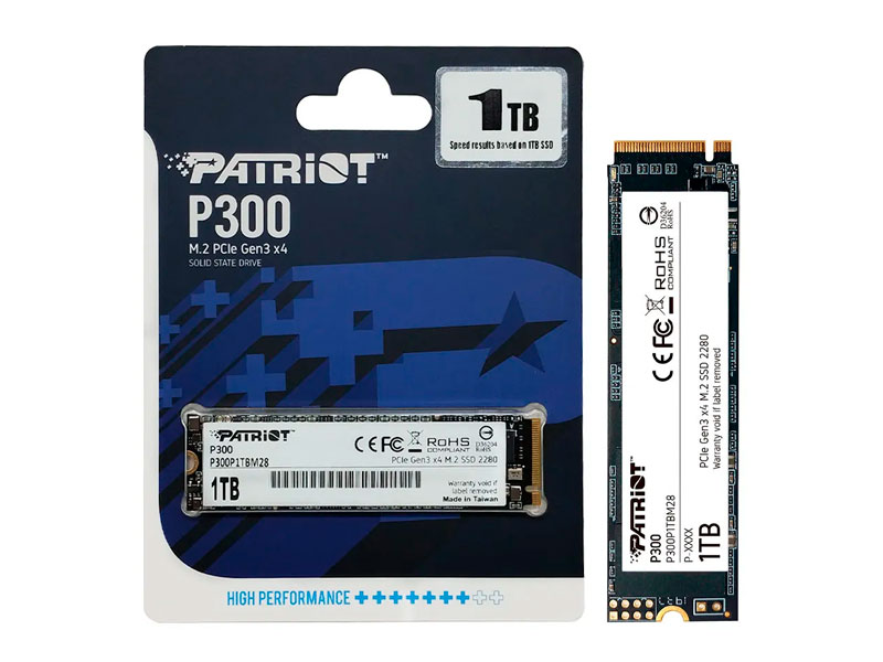 UNIDAD EN ESTADO SOLIDO PATRIOT 1TB M.2 PCIE GEN3 P300P1TBM28