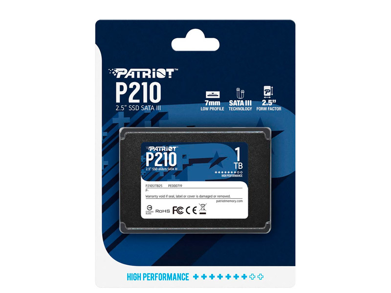 UNIDAD EN ESTADO SOLIDO PATRIOT P210 1TB 2.5  6GB/S SATA 3 /P210S1TB25  